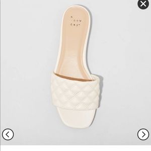 Women's Ama Quilted Slide Sandals - A New Day™